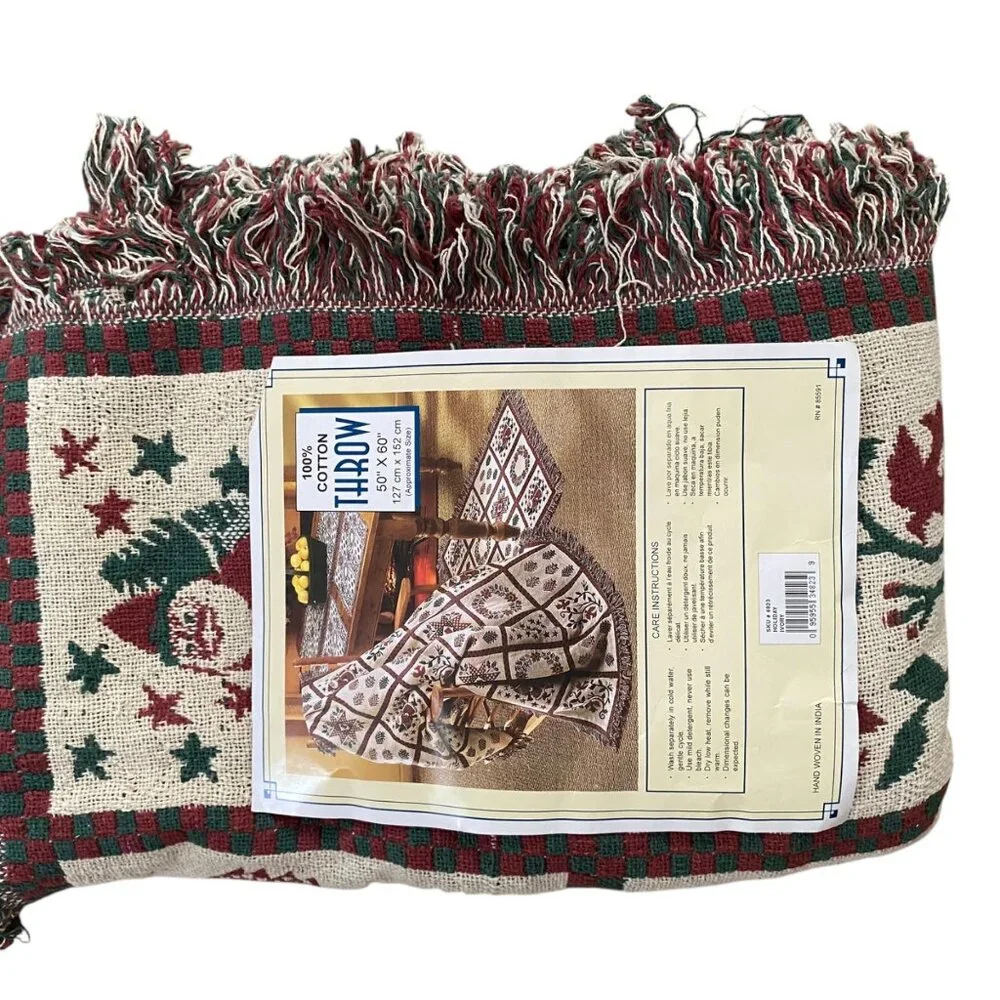 Holiday Cotton Throw Blanket 50